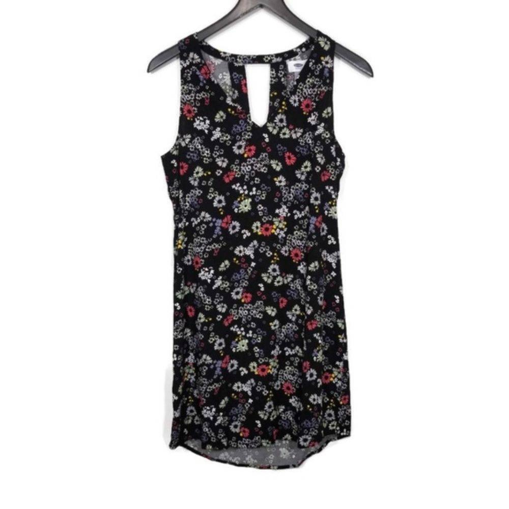 Black Floral Sleeveless Dress